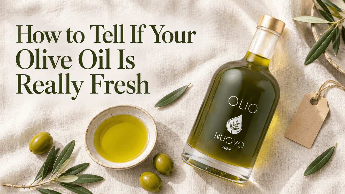 Fresh extra virgin olive oil being poured, showing golden-green colour