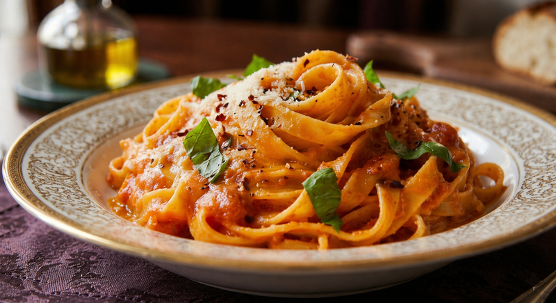 Creamy Tomato Tagliatelle
