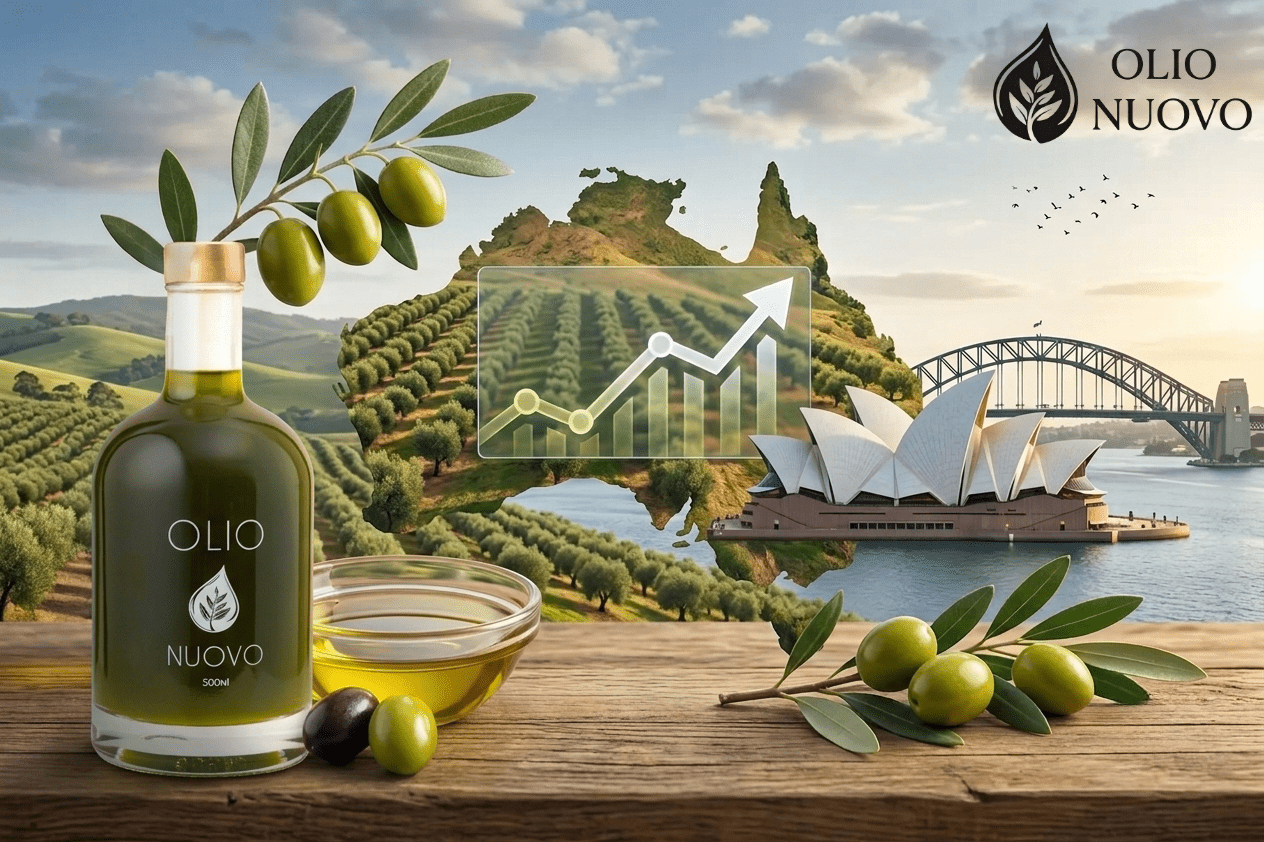 Olive oil freshness trends Australia — consumers choosing early harvest olio nuovo