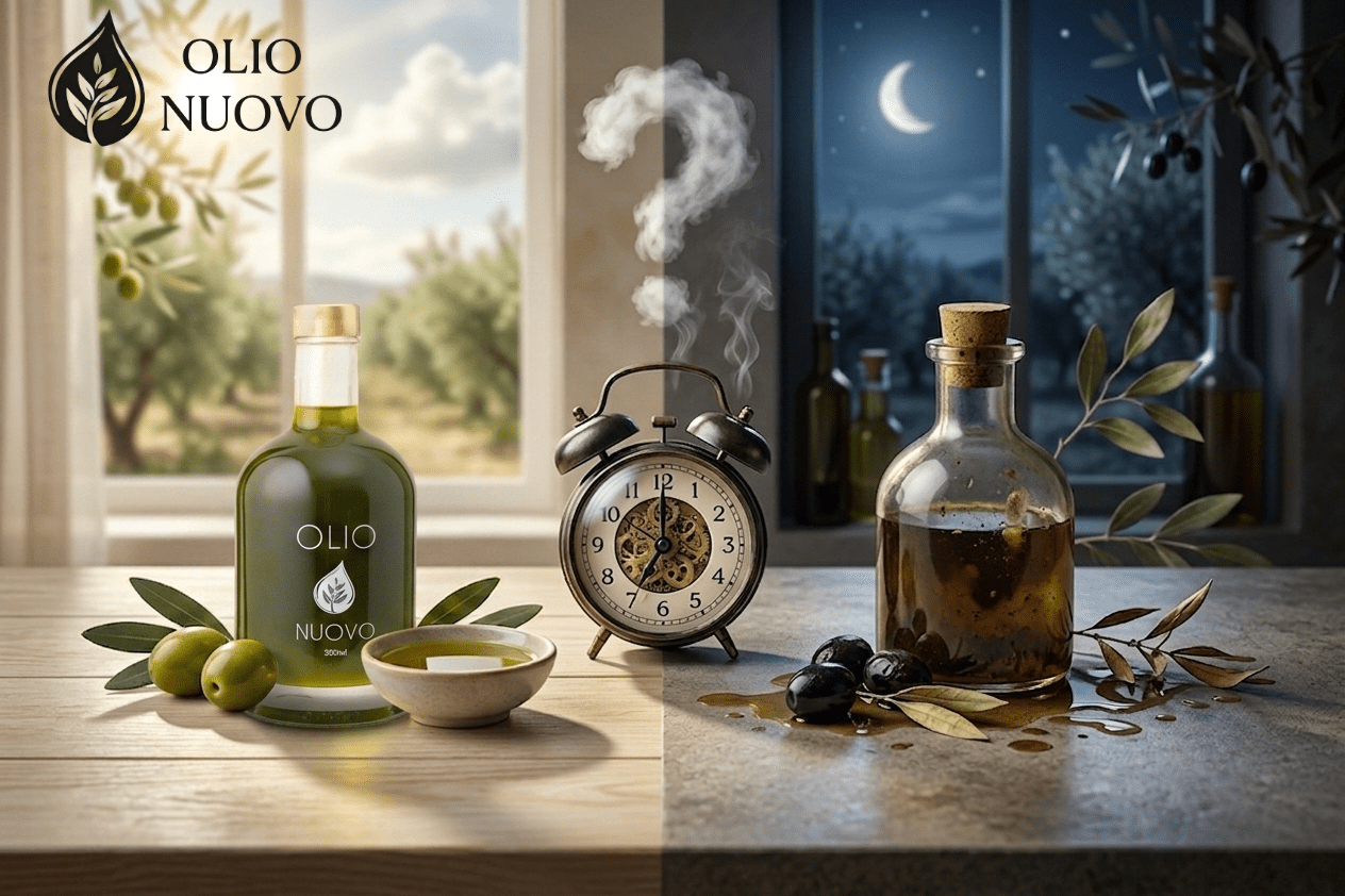 When to replace olive oil at home — freshness and best before guide olio nuovo